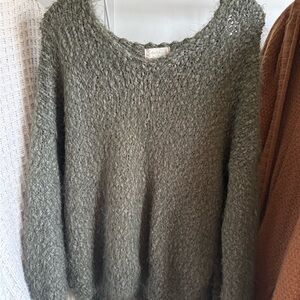Altar'd State Sage Green Knit Sweater